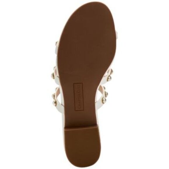 CHARTER CLUB Womens White Imitation Pearls Soraya Almond Slip On Sandals 11 M - Picture 4 of 4
